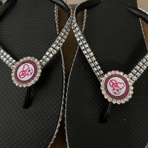 Peace, love, soccer sandals